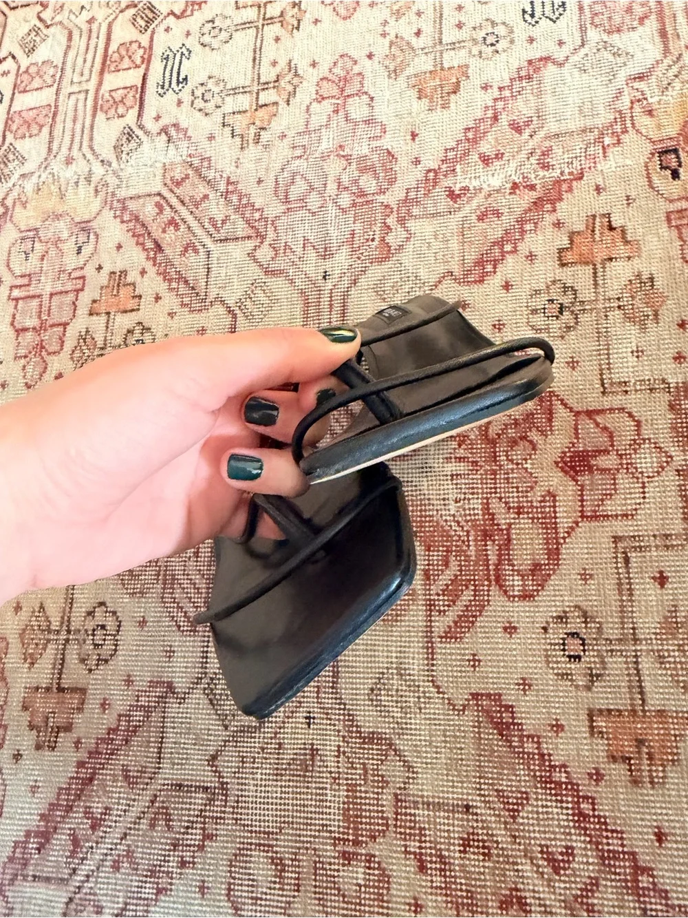 Tony Bianco Black Minimal Strappy Wedge Sandals